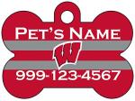 NCAA Dog Tag Pet Id Tag Personalized w/Name & Number (Wisconsin)