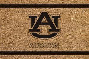 NCAA Auburn University Coir Doormat 36"x24", Officially Licensed Team Logo, 2'x3' Large Front Door Mat, Non-Slip Entrance Rug, Welcome Mat for Porch Patio Deck