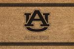 NCAA Auburn University Coir Doormat 36"x24", Officially Licensed Team Logo, 2'x3' Large Front Door Mat, Non-Slip Entrance Rug, Welcome Mat for Porch Patio Deck