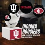 Sporticulture NCAA American Football Indiana Hoosiers - Adjustable Led Mini Spotlight Projector with 6 Team Logo Designs - Portable & Rechargeable Spotlight - Battery-Operated - 4.375” x 3.125”