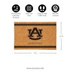 NCAA Auburn University Coir Doormat 36"x24", Officially Licensed Team Logo, 2'x3' Large Front Door Mat, Non-Slip Entrance Rug, Welcome Mat for Porch Patio Deck