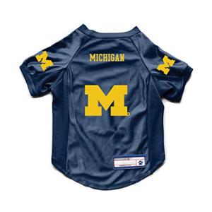 Littlearth NCAA Michigan Wolverines Stretch Pet Jersey, Team Color, X-Large