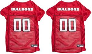 NCAA College Georgia Bulldogs Mesh Jersey for Dogs & Cats, Small. Licensed Big Dog Jersey with Your Favorite Football/Basketball College Team (Pack of 2)