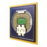 YouTheFan Officially-licensed NCAA Notre Dame Fighting Irish Stadium Series 3D Wall Art - multi-layer team stadium replica, detailed sports fan gift, indoor decor