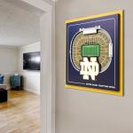 YouTheFan Officially-licensed NCAA Notre Dame Fighting Irish Stadium Series 3D Wall Art - multi-layer team stadium replica, detailed sports fan gift, indoor decor