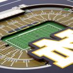 YouTheFan Officially-licensed NCAA Notre Dame Fighting Irish Stadium Series 3D Wall Art - multi-layer team stadium replica, detailed sports fan gift, indoor decor