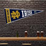 Rico Industries NCAA Notre Dame Fighting Irish - ND Exclusive 12" x 30" Felt Wall Décor Pennant - Great for Home/Bed Room/Man Cave Décor