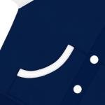 Creative Knitwear College Baby NCAA Officially Licensed Letterman Varsity Jacket - Notre Dame Leprechaun Logo - Navy - 3T