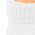 Creative Knitwear College Baby NCAA Officially Licensed Baby Bootie Sock - Notre Dame Fighting Irish Shamrock Navy/Gold Logo - White - Newborn - 6 Months