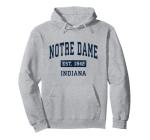 Notre Dame Indiana IN Vintage Navy Style Sports Design Pullover Hoodie