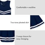 College Baby NCAA Officially Licensed Cheerleader Bodysuit Dress - Embroidered Notre Dame Fighting Irish Leprechaun Logo - Navy - 18 Months
