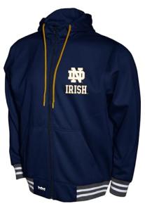 2Bhip NCAA Notre Dame Fighting Irish Jacket - Men's Navy Full Zip-up Hoodie With Pockets - Campus Jackets