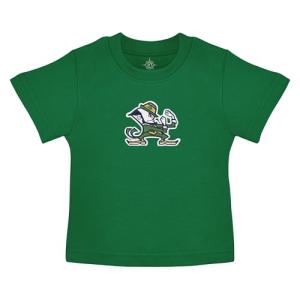 Creative Knitwear Notre Dame Fighting Irish Infant Unisex Kelly Green Solid Short Sleeve Crew Neck T-Shirt Embroidered Logo - Size 3T