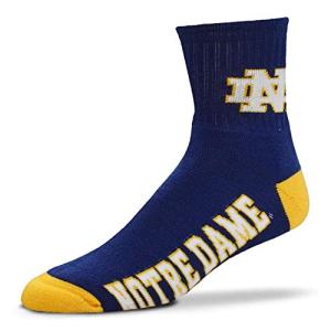 For Bare Feet Adult NCAA Crew Socks Size: Adult Large - Notre Dame Univ Navy
