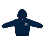 Creative Knitwear College Baby NCAA Officially Licensed Snap Hooded Jacket - Notre Dame Fighting Irish Logo - Navy - 4T