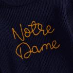 Baby Boy Girl Football Outfit Toddler Notre Dame Sweater Rugby Cable Knit Sweatshirt Knitwear Fall Pullover Top (Blue, 2-3 Years)
