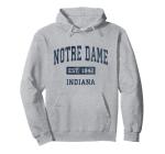 Notre Dame Indiana IN Vintage Navy Style Sports Design Pullover Hoodie