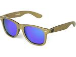 Society43 NCAA Notre Dame Fighting Irish ND-2 Gold Frame, Blue Lens Sunglasses, One Size, Gold