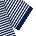 Creative Knitwear College Baby Notre Dame Fighting Irish Toddler Unisex Navy/Kelly/Navy Striped Polo Shirt Short Sleeve - Embroidered Logo, Size 3T