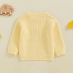 Yxniwxe Baby Boy Girl Football Outfit Notre Dame Sweater Knitted Warm Chunky Sweater Fall Winter Clothes 6 12 18 24M 2T 3T 4T (Yellow, 3-4 Years)