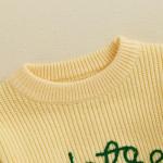 Yxniwxe Baby Boy Girl Football Outfit Notre Dame Sweater Knitted Warm Chunky Sweater Fall Winter Clothes 6 12 18 24M 2T 3T 4T (Yellow, 3-4 Years)