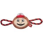 Pets First NCAA Ohio Buckeyes Nylon Mascot Dog Toy with Tough Dog Ropes & Inner Squeaker in Bright Team Colors