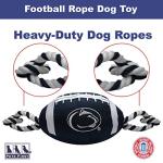 Pets First NCAA Penn State Nittany Lions Football Dog Toy, Tough Quality Nylon Materials, Strong Pull Ropes, Inner Squeaker, Collegiate Team Color