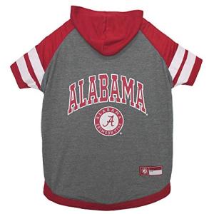 NCAA Alabama Crimson Tide Hoodie for Dogs & Cats, Medium Collegiate Licensed Dog Hoody Tee Shirt. Sports Hoody T-Shirt for Pets. College Sporty Dog Hoodie Shirt.