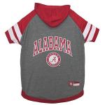 NCAA Alabama Crimson Tide Hoodie for Dogs & Cats, Medium Collegiate Licensed Dog Hoody Tee Shirt. Sports Hoody T-Shirt for Pets. College Sporty Dog Hoodie Shirt.