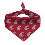 Washington State Cougars Officially Licensed Bandana for Dogs and Cats | Fits Pets Great Gift Idea | Easy-to-Tie (Small, 13")