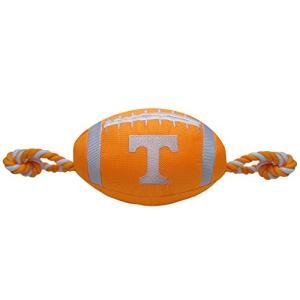 Pets First NCAA Tennessee Volunteers Football Dog Toy, Tough Quality Nylon Materials, Strong Pull Ropes, Inner Squeaker, Collegiate Team Color