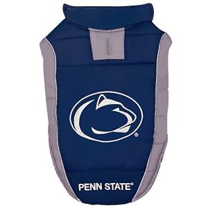 Pets First Collegiate Penn State Nittany Lions Puffer Vest for Dogs & Cats. Size Large. Warm, Cozy, and Waterproof Dog Coat, for Small and Large Dogs/Cats.