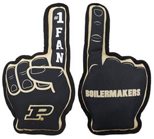 Pets First NCAA Purdue Boilermakers #1 Fan Toy. Best Sports Dog Toy with Double Stitched Trim and Tough Nylon Material Filled with Chewable Polyfil and Inner Squeaker