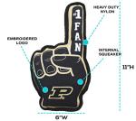 Pets First NCAA Purdue Boilermakers #1 Fan Toy. Best Sports Dog Toy with Double Stitched Trim and Tough Nylon Material Filled with Chewable Polyfil and Inner Squeaker