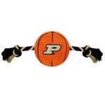 Pets First NCAA Purdue Boilermakers Basketball Rope Toy for Dogs & Cats. Tough Nylon, Sporty Basketball Design, Heavy-Duty Ropes with Inner Squeaker