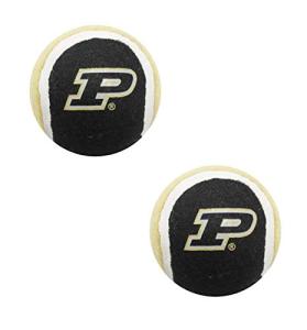 NCAA Purdue Boilermakers TENNIS BALLS for DOGS & CATS - 2 piece set with Team Logo in Vibrant Team Color