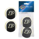 NCAA Purdue Boilermakers TENNIS BALLS for DOGS & CATS - 2 piece set with Team Logo in Vibrant Team Color