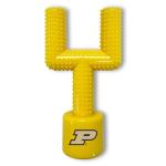 NCAA Purdue Boilermakers Mega-Chew Hard Nylon Bacon-Flavored Dog Bone Football Goal-Post Chew Toy. Interactive, Tasty & Fun Dog Chew Toy. Indestructible, Strong, Tough & Durable Pet Chew Toys