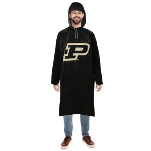 Pets First NCAA Purdue Boilermakers Sporty Waterproof Rain Poncho for Adults, Elastic Sleeves Rain Coat for Rainy Weather for Men and Women