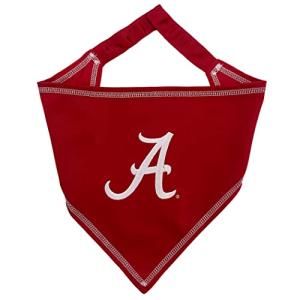 NCAA Alabama Crimson Tide Personalized Tie Bandana for Dogs & Cats, Size Small/Medium. Custom Dog Bandana Scarf Bib for Pet Cat Dog. The Ultimate Game-Day & Party Customizable Bandana