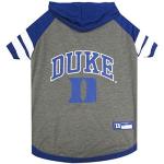NCAA Duke Blue Devils Hoodie for Dogs & Cats, Large Collegiate Licensed Dog Hoody Tee Shirt. Sports Hoody T-Shirt for Pets. College Sporty Dog Hoodie Shirt.