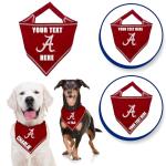 NCAA Alabama Crimson Tide Personalized Tie Bandana for Dogs & Cats, Size Small/Medium. Custom Dog Bandana Scarf Bib for Pet Cat Dog. The Ultimate Game-Day & Party Customizable Bandana