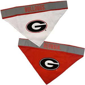 Pets First NCAA Goergia Bulldogs TIE Bandana, Large/X-Large. Dog Football Reflective Bandana Scarf Bib for Pet, Cat, or Dog. The Ultimate Game-Day, Party Bandana