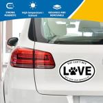 Oval Car Magnet Decal for Car - Can't Buy Love, But Can Rescue It - Rescue Dogs Magnetic Bumper Sticker