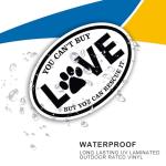 Oval Car Magnet Decal for Car - Can't Buy Love, But Can Rescue It - Rescue Dogs Magnetic Bumper Sticker