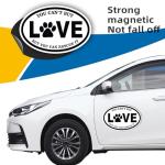 Oval Car Magnet Decal for Car - Can't Buy Love, But Can Rescue It - Rescue Dogs Magnetic Bumper Sticker
