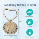 Infinity Collection Pet Rescue Keychain, Engraved Live, Love, Rescue Charm with Paw Print, Two-Tone Silver & Gold Accessories, Gifts for Dog & Cat Lovers