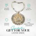 Infinity Collection Pet Rescue Keychain, Engraved Live, Love, Rescue Charm with Paw Print, Two-Tone Silver & Gold Accessories, Gifts for Dog & Cat Lovers