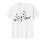 Rescue Dog Sketch, Pit Bull Drawing, Adopt Don't Shop T-Shirt
