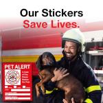Pet Alert Safety Fire Rescue Sticker - Save Our Pets Emergency Inside Decal - House Home Window Door Sign